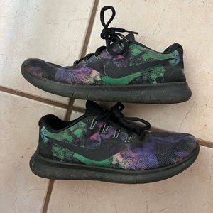 Multi color nike running shoes